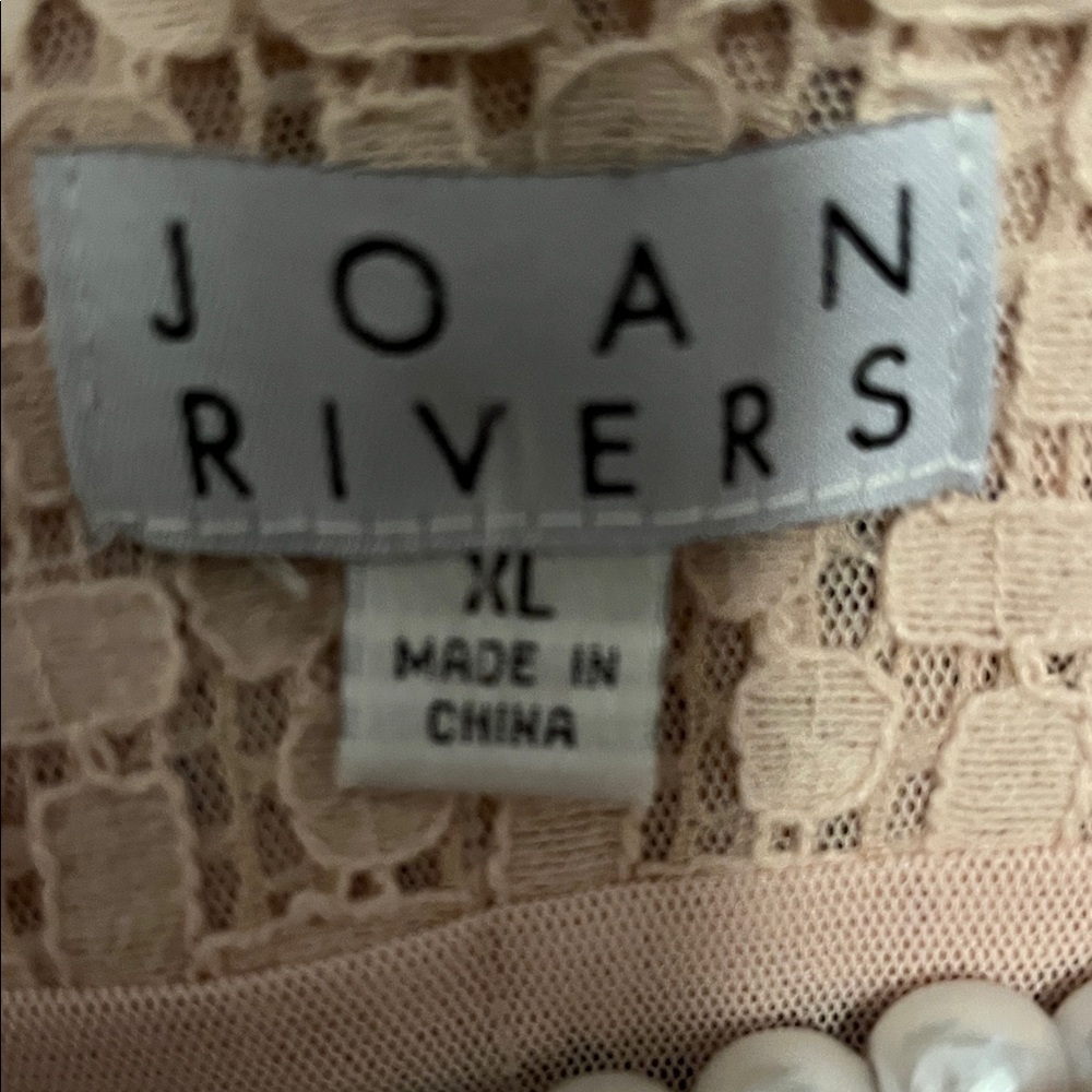Joan Rivers Blush Textured Top with Ruffle Cuffs - Picture 9 of 11